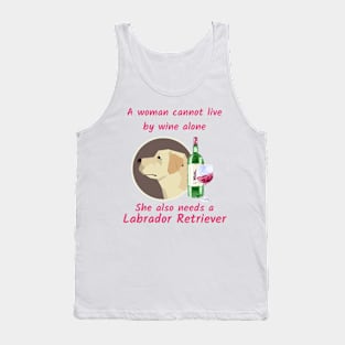 A Funny Labrador Retriever and Wine Tank Top